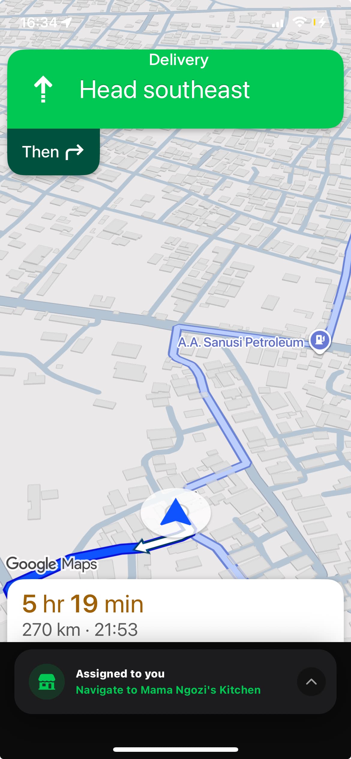 Eazer Delivery app screenshot