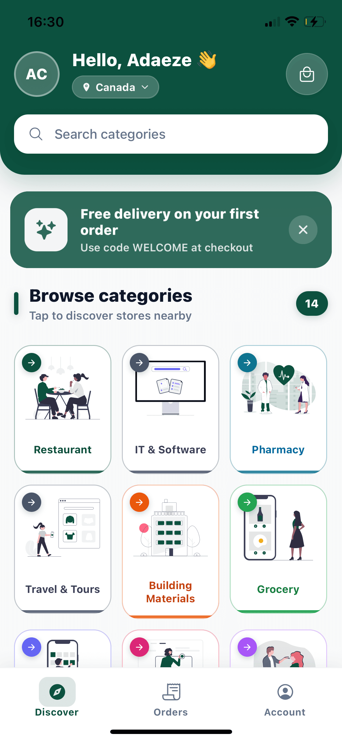 Eazer Shops app screenshot